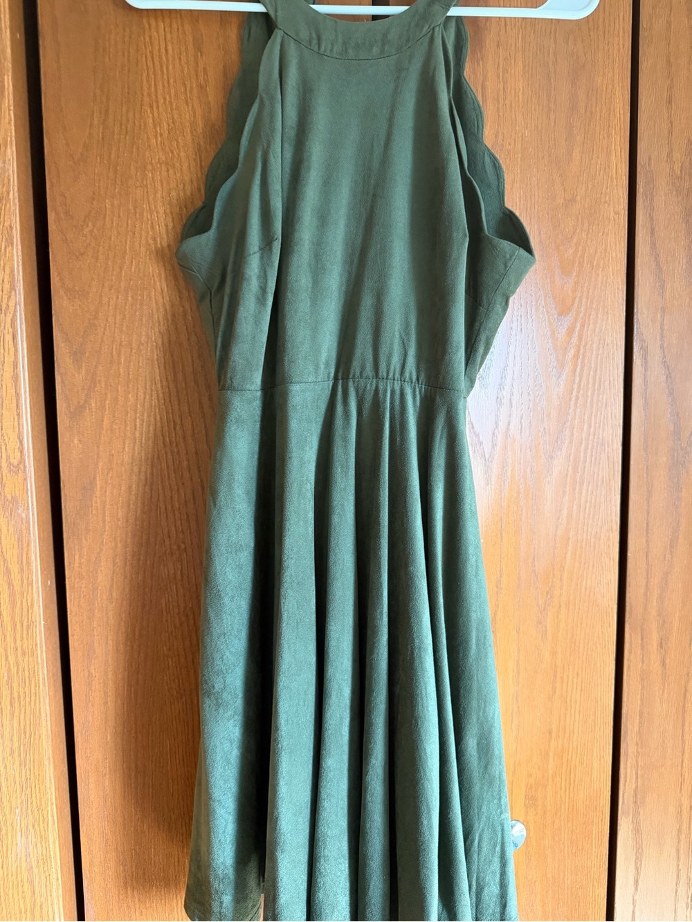 Altar'd State Olive Green Halter Mini Dress